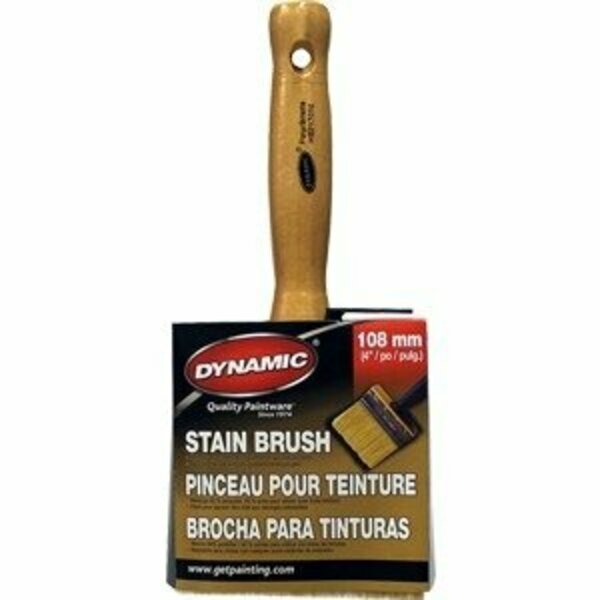 Dynamic 4 in. x 1-1/8 in. 100mm x 28mm Extra Thick Stain Brush 17010
